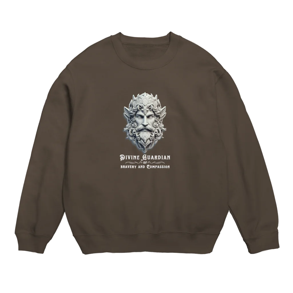 kazu_gの勇気と慈愛の守護神!(濃色用) Crew Neck Sweatshirt