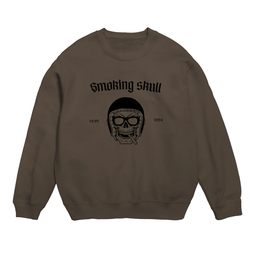 CHIBE86のスモーキングスカル 2024 Crew Neck Sweatshirt