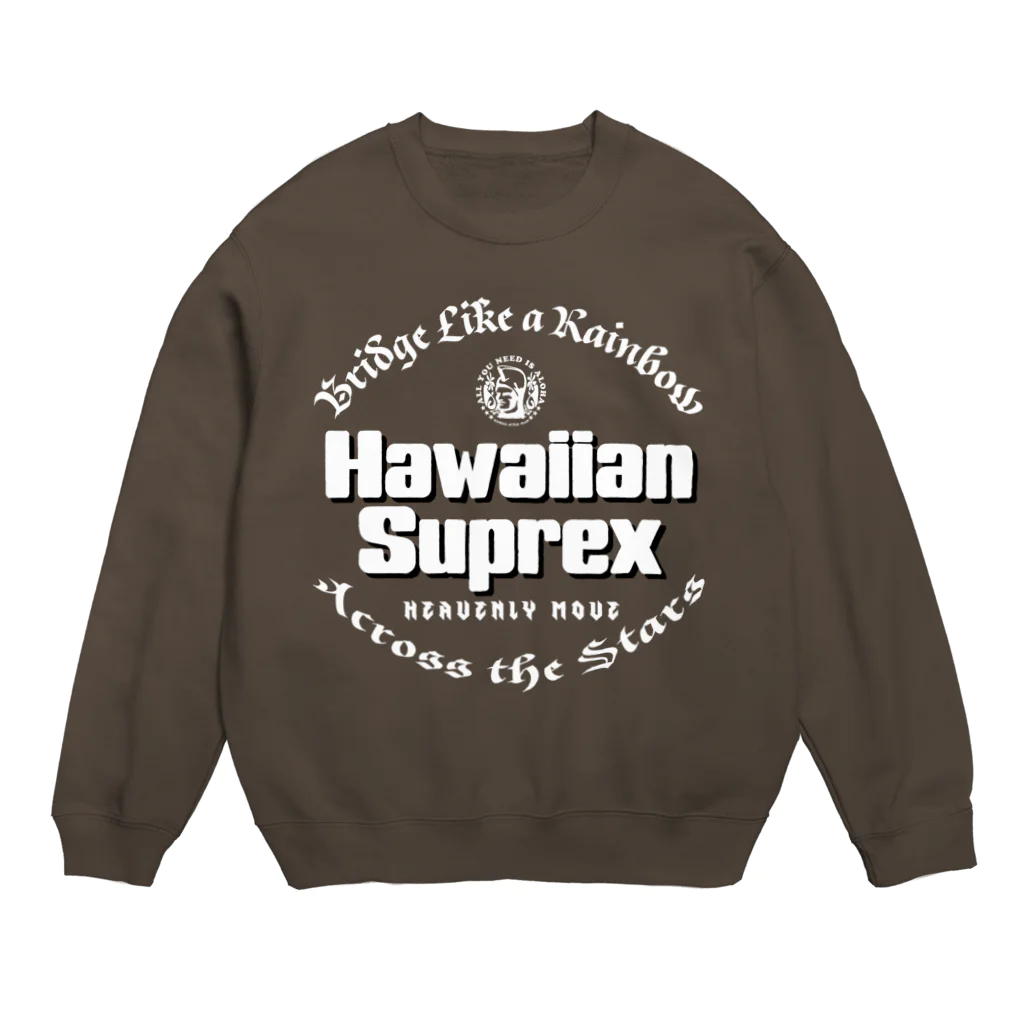 ハワイスタイルクラブのHawaiian Suprex WHT logo Crew Neck Sweatshirt