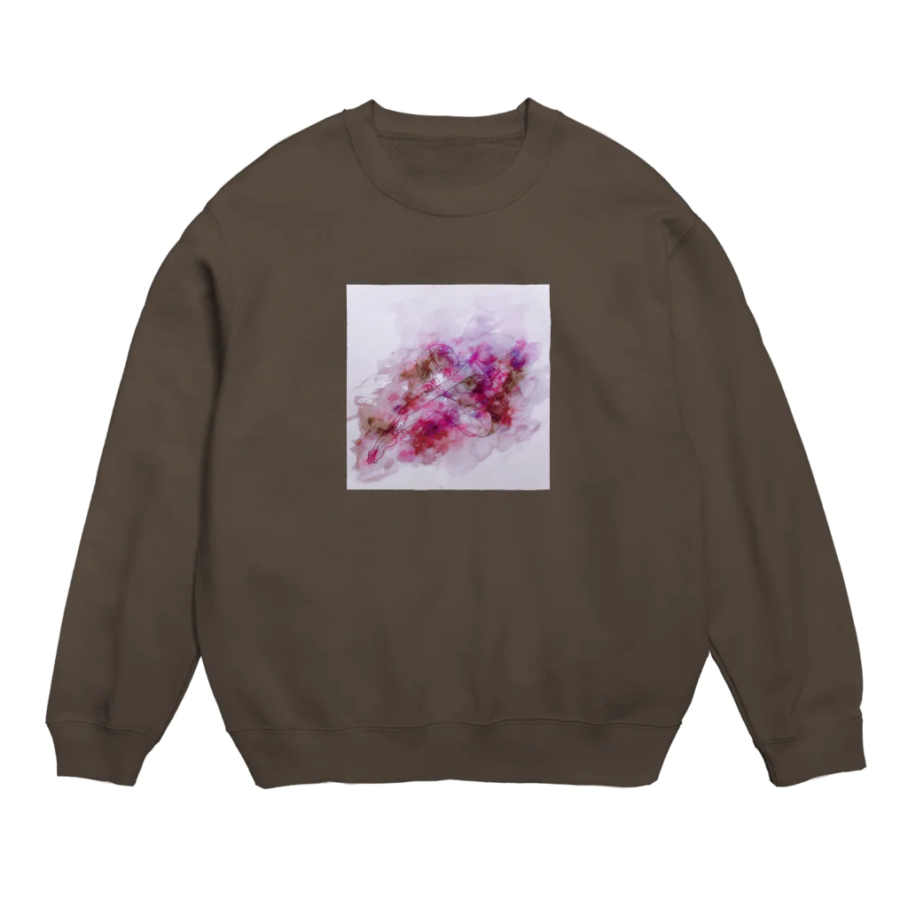 zarame_c5の涙がいっぱいで明日になったかわからないでいる(水彩) Crew Neck Sweatshirt