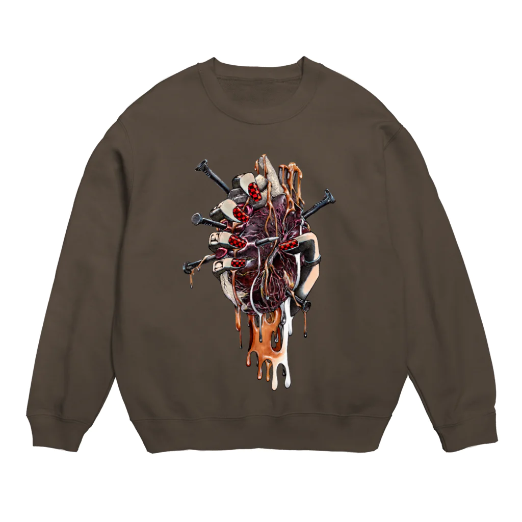 月が輝くこんな夜にのハートは釘付け Crew Neck Sweatshirt