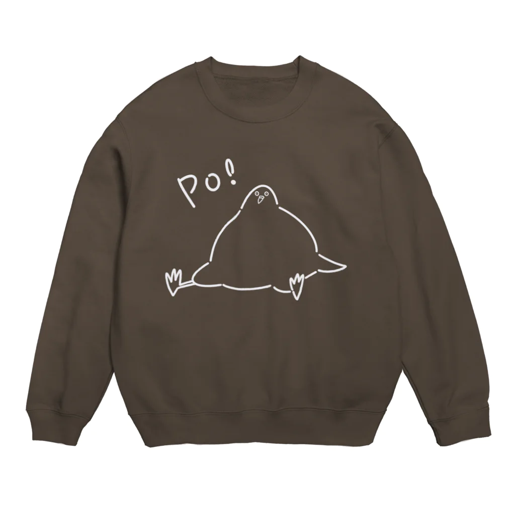 ODAYAKAのPo! 穏和な鳩　ホワイト Crew Neck Sweatshirt