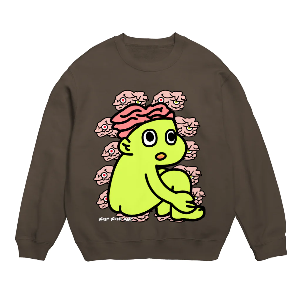 postpossenrのBRAIN-KUN Crew Neck Sweatshirt