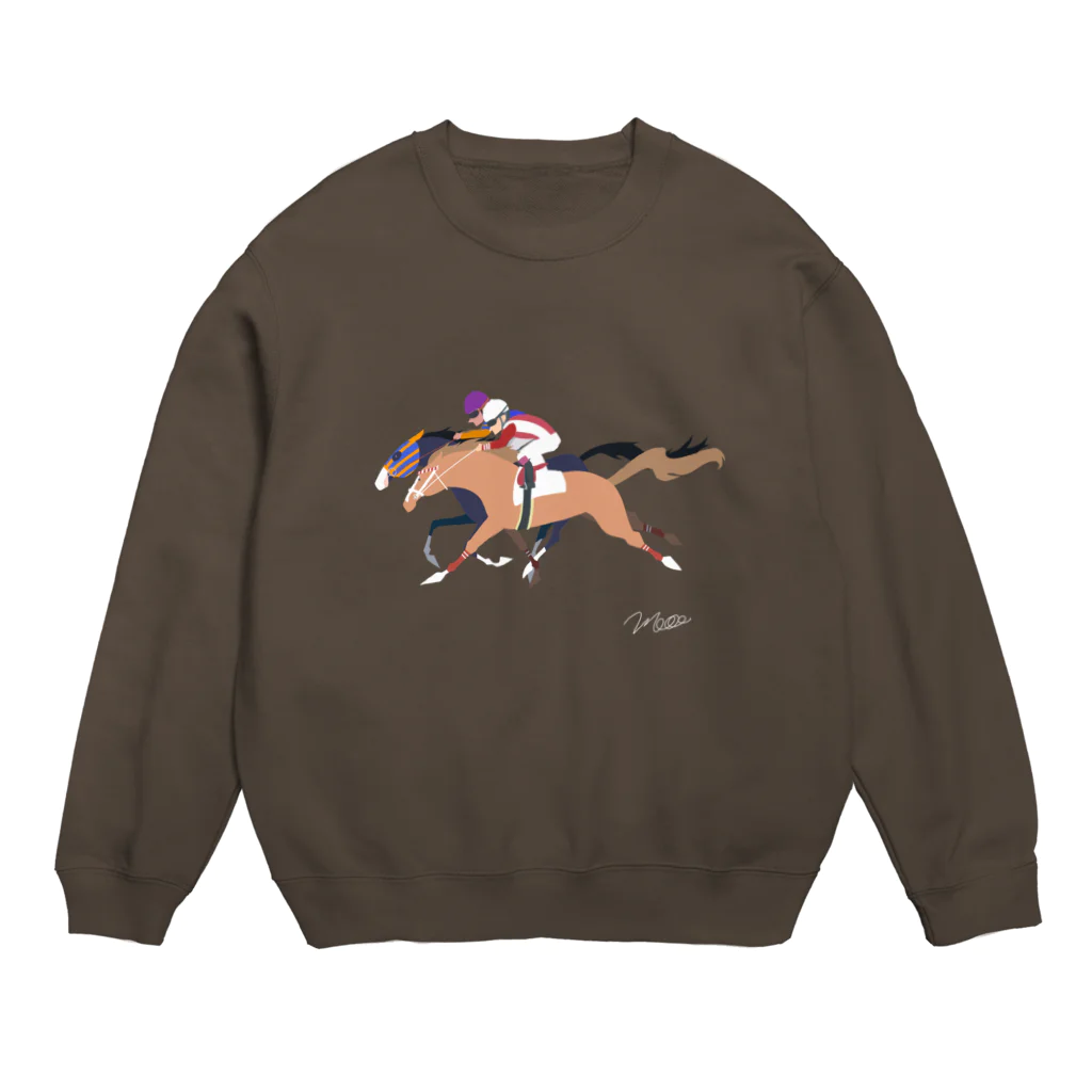 SHIROFUNE_mooooの並走する競走馬 Crew Neck Sweatshirt