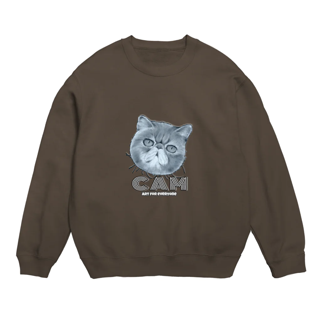 アトリエ チョークアートmili のチョークアート ネコさんA Crew Neck Sweatshirt