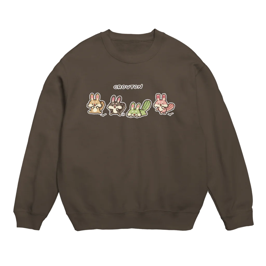 995(ｷｭｳｷｭｳｺﾞ)のクルトンfriends【白フチ有】 Crew Neck Sweatshirt