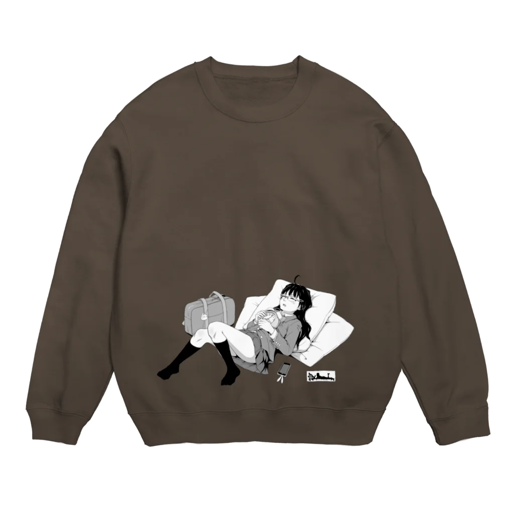 AkiAkaneの寝っころGIRL vol.4『小石倉かな子』 Crew Neck Sweatshirt