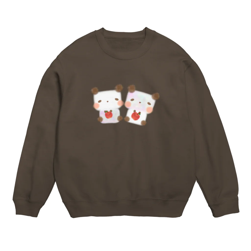 ぱすてらむぎこのりんご🍎パンダ Crew Neck Sweatshirt