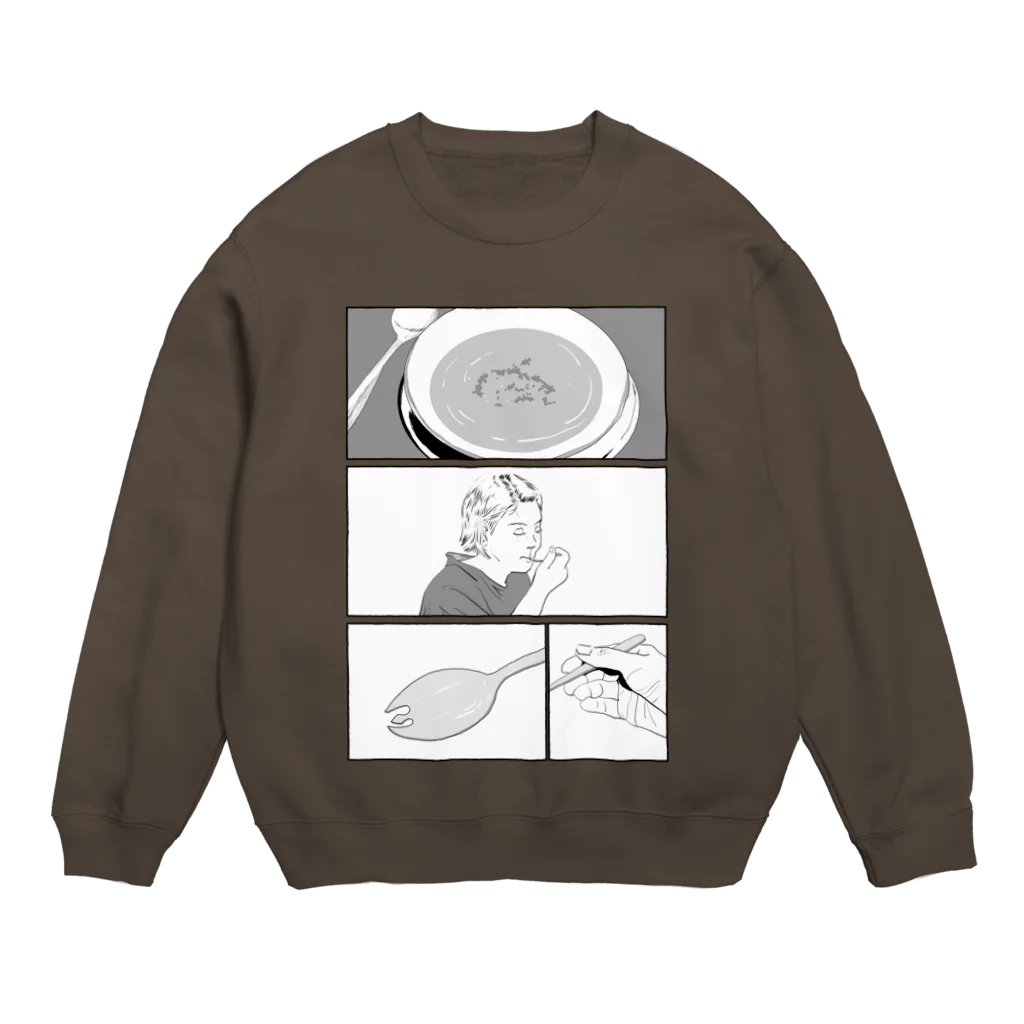 hirotyon(ヒロットヨン）の先割れスプーン Crew Neck Sweatshirt