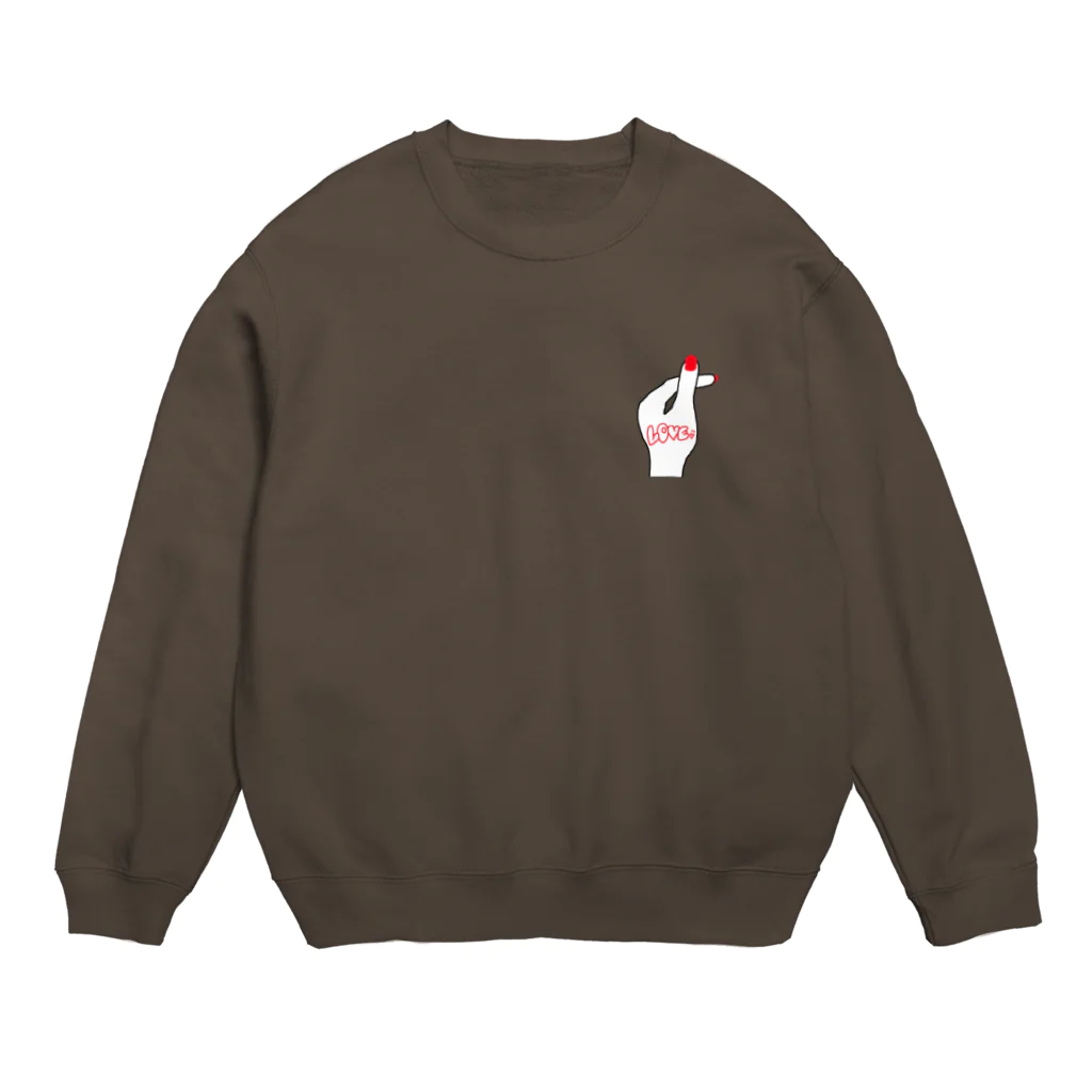 ХарукаのHeart Crew Neck Sweatshirt