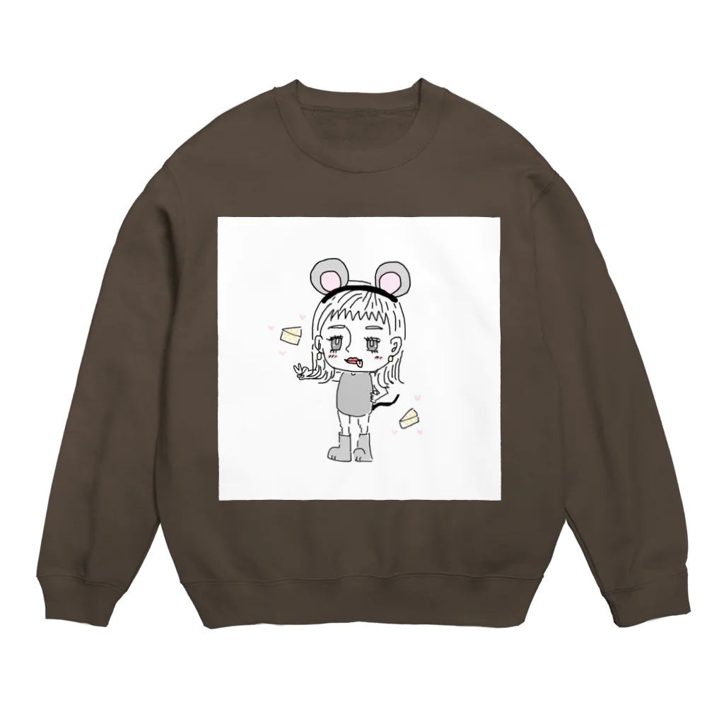 。の可愛い女の子🐭 Crew Neck Sweatshirt