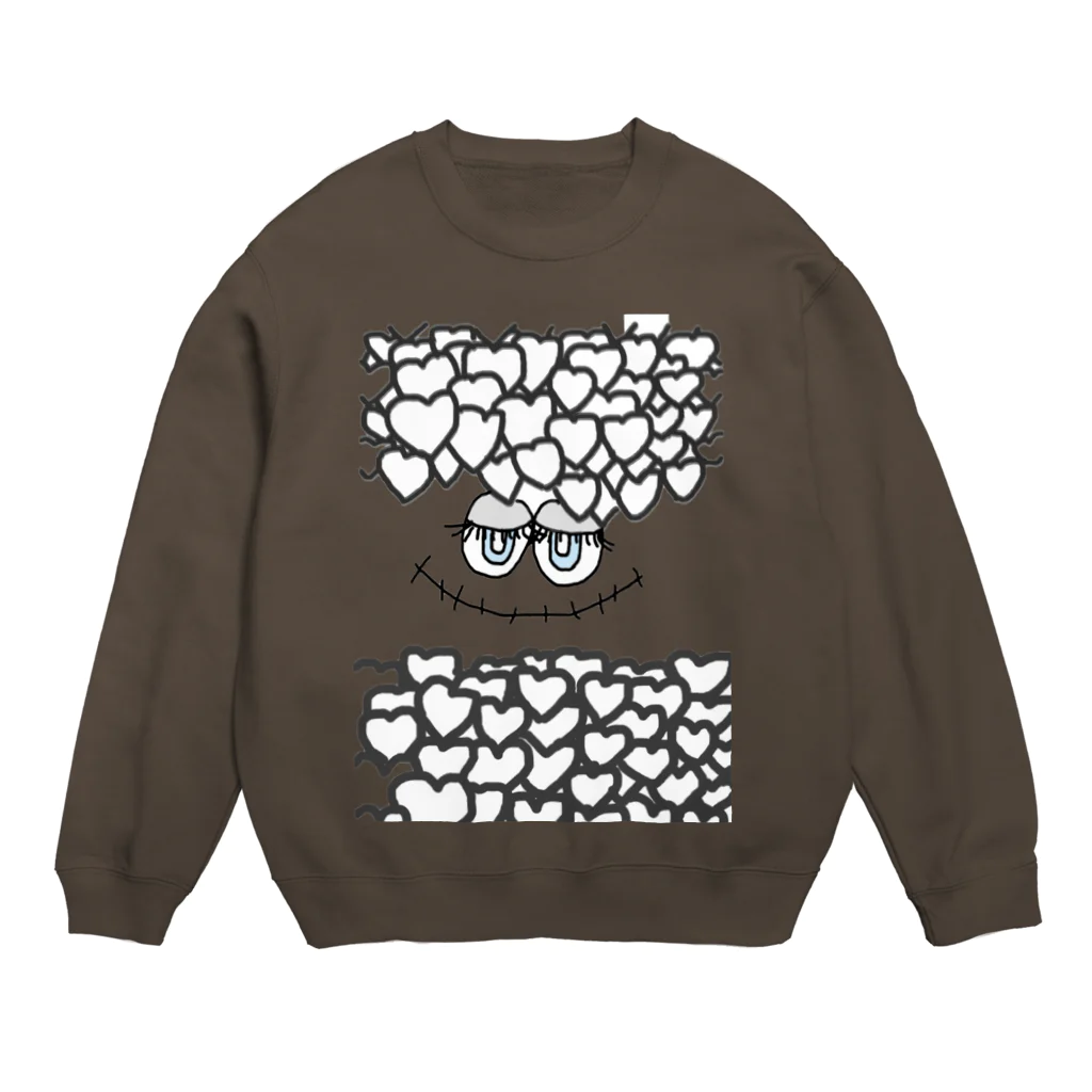 。のハートにこちゃん Crew Neck Sweatshirt