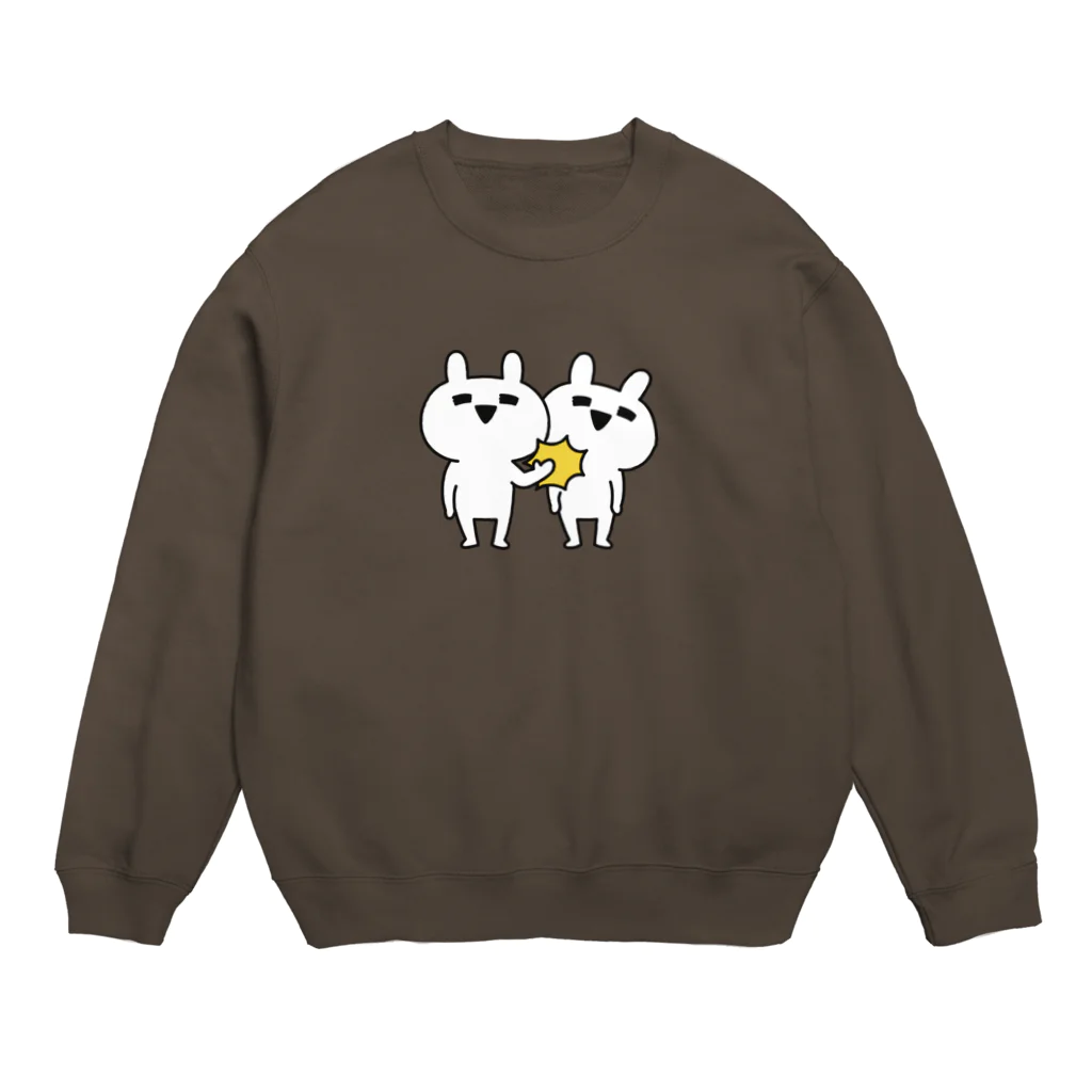 DECORのゆるだるリアクションうさぎ　なんでやねんver. Crew Neck Sweatshirt