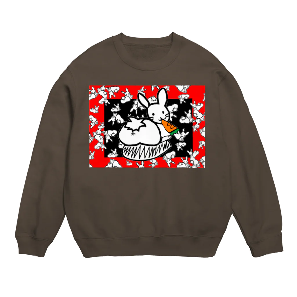 🤍一ノ瀬 彩 🐇⸒⸒ suzuri支店🤍のｶｵｽうさぎ:和【多+1】 Crew Neck Sweatshirt