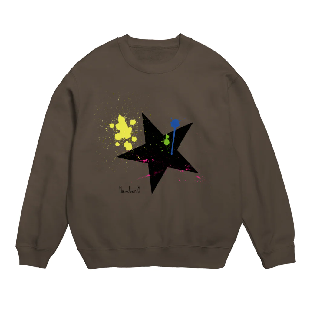 Number8（ナンバーエイト）のBIG STAR（星柄）ペイント Crew Neck Sweatshirt