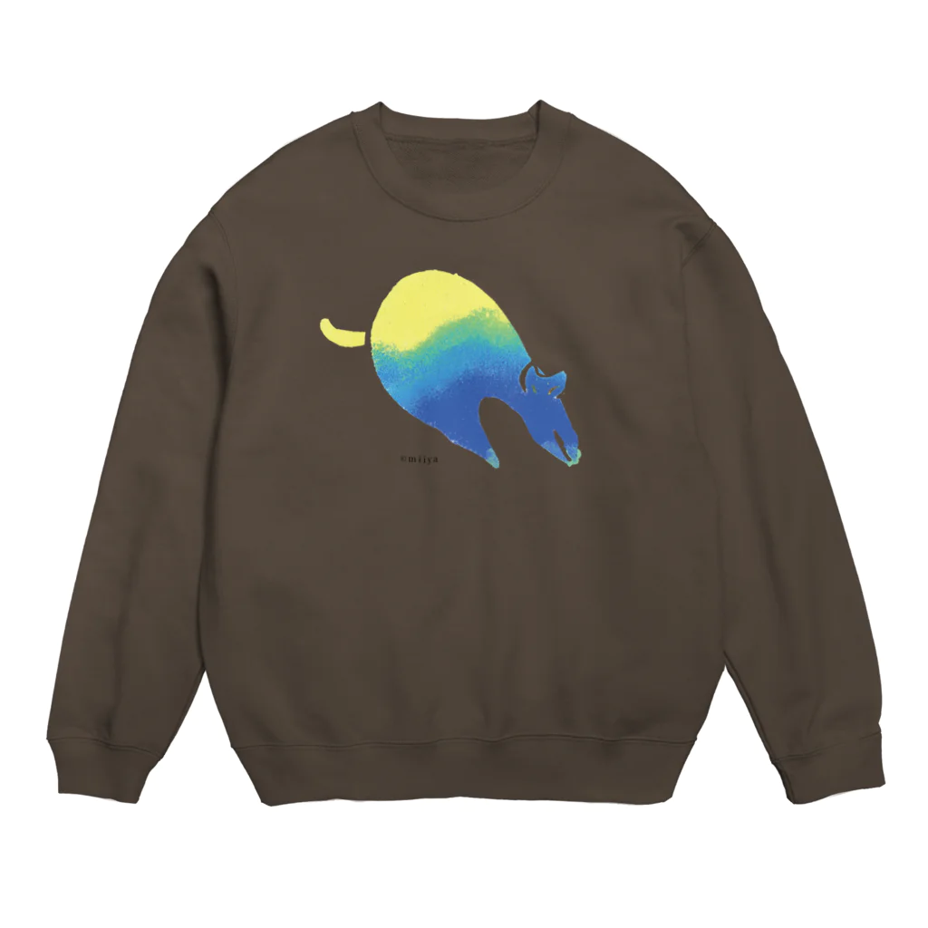 miiyaの三居屋のa piece of animation にじいろの黒ねこ SWe Crew Neck Sweatshirt