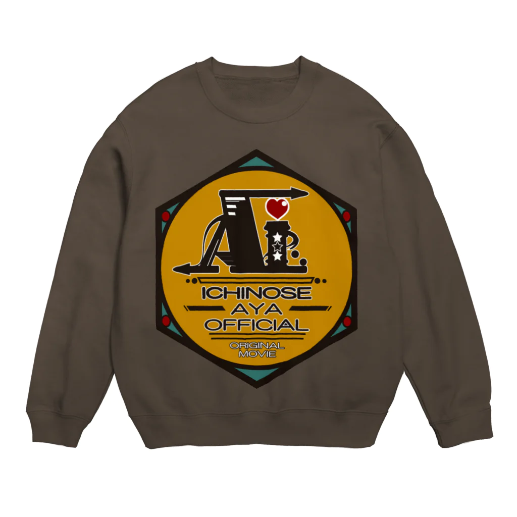 🤍一ノ瀬 彩 🐇⸒⸒ suzuri支店🤍の一ノ瀬彩:LOGO_勲章風【英語】 Crew Neck Sweatshirt