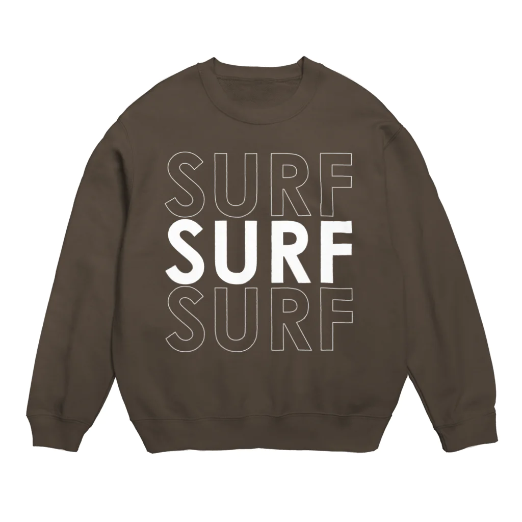 Number8（ナンバーエイト）の3SURFロゴホワイトデザイン Crew Neck Sweatshirt