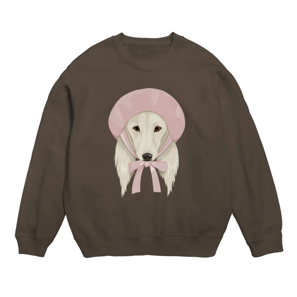 LaminaのSaluki×ベレー帽 Crew Neck Sweatshirt