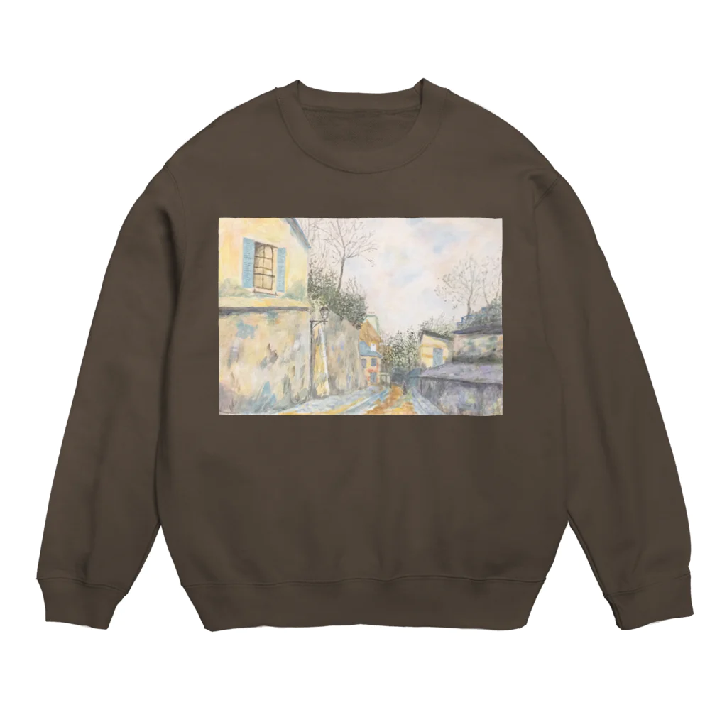 SJMavisのユトリロの幻影：Mirage of Utrillo Crew Neck Sweatshirt