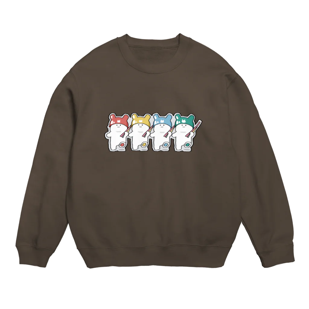 油性のしゅうまつうさぎ隊 Crew Neck Sweatshirt