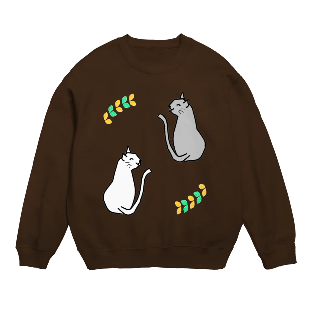 いっぷく処 てんてんのなかよしにゃんこ２ Crew Neck Sweatshirt