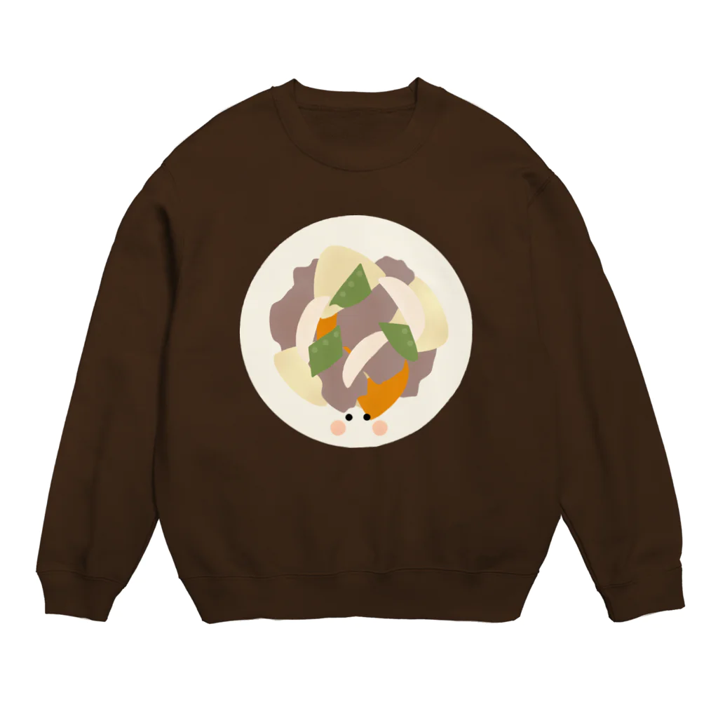 cotton-berry-pancakeの肉じゃがちゃん Crew Neck Sweatshirt