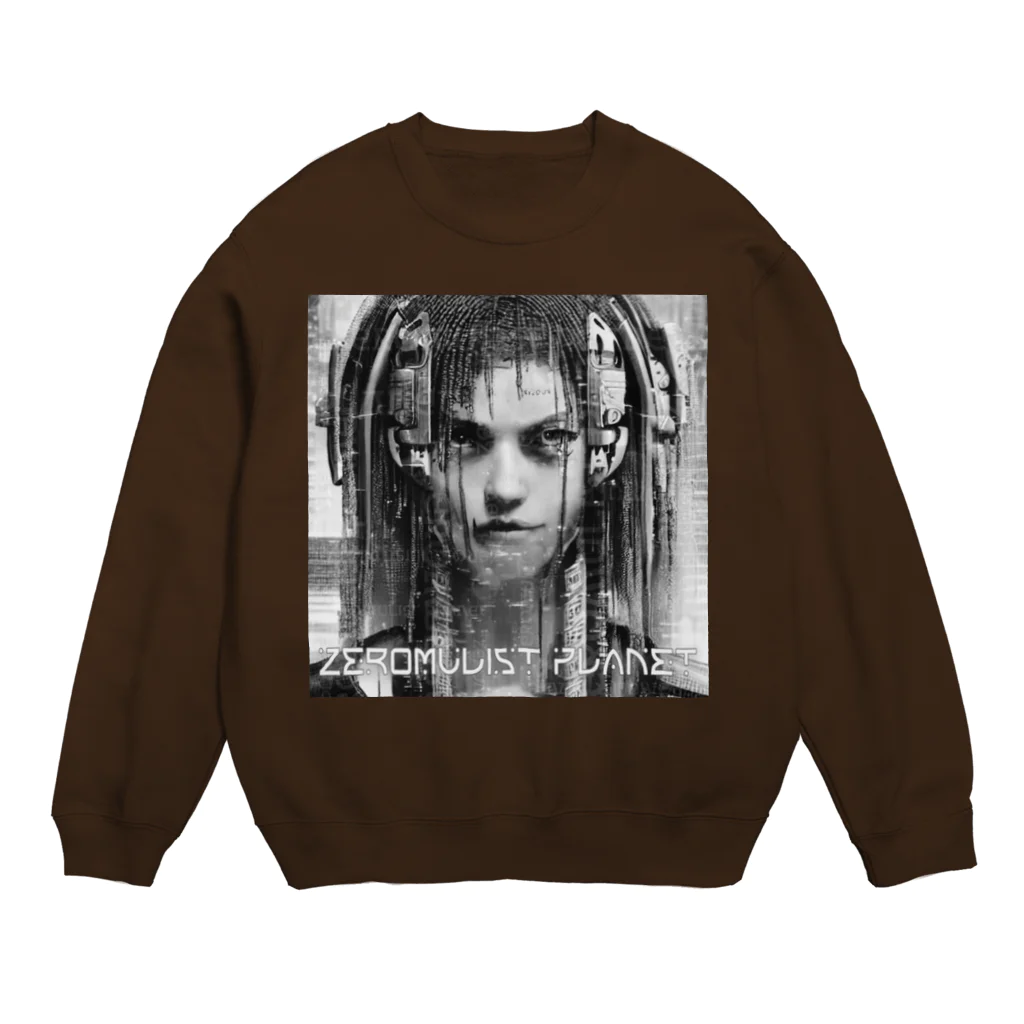 Aimurist のZeromulist planet IAM モノクロ Crew Neck Sweatshirt