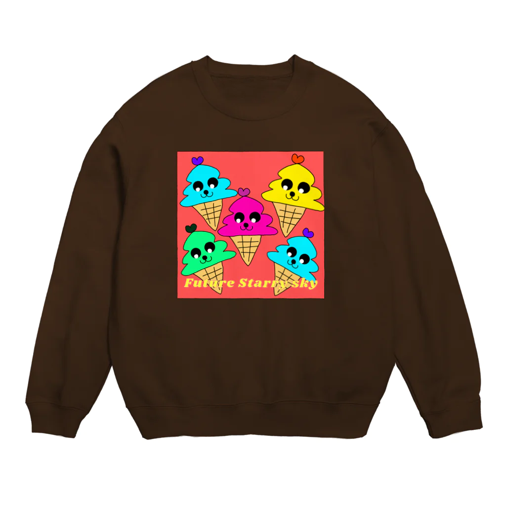 Future Starry Skyのソフトクリーム🍦 Crew Neck Sweatshirt