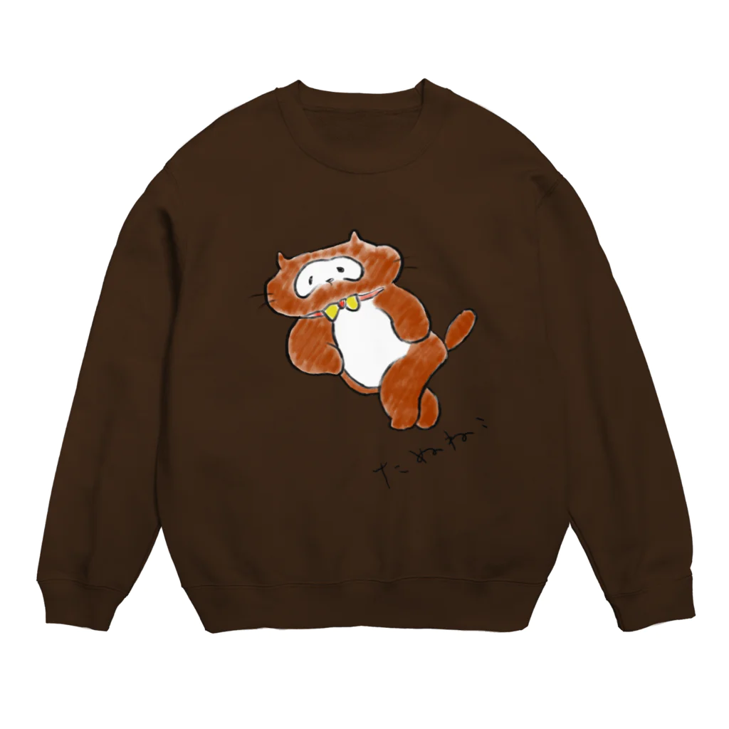 猫力(CAT POWER)のたぬねこ１ Crew Neck Sweatshirt