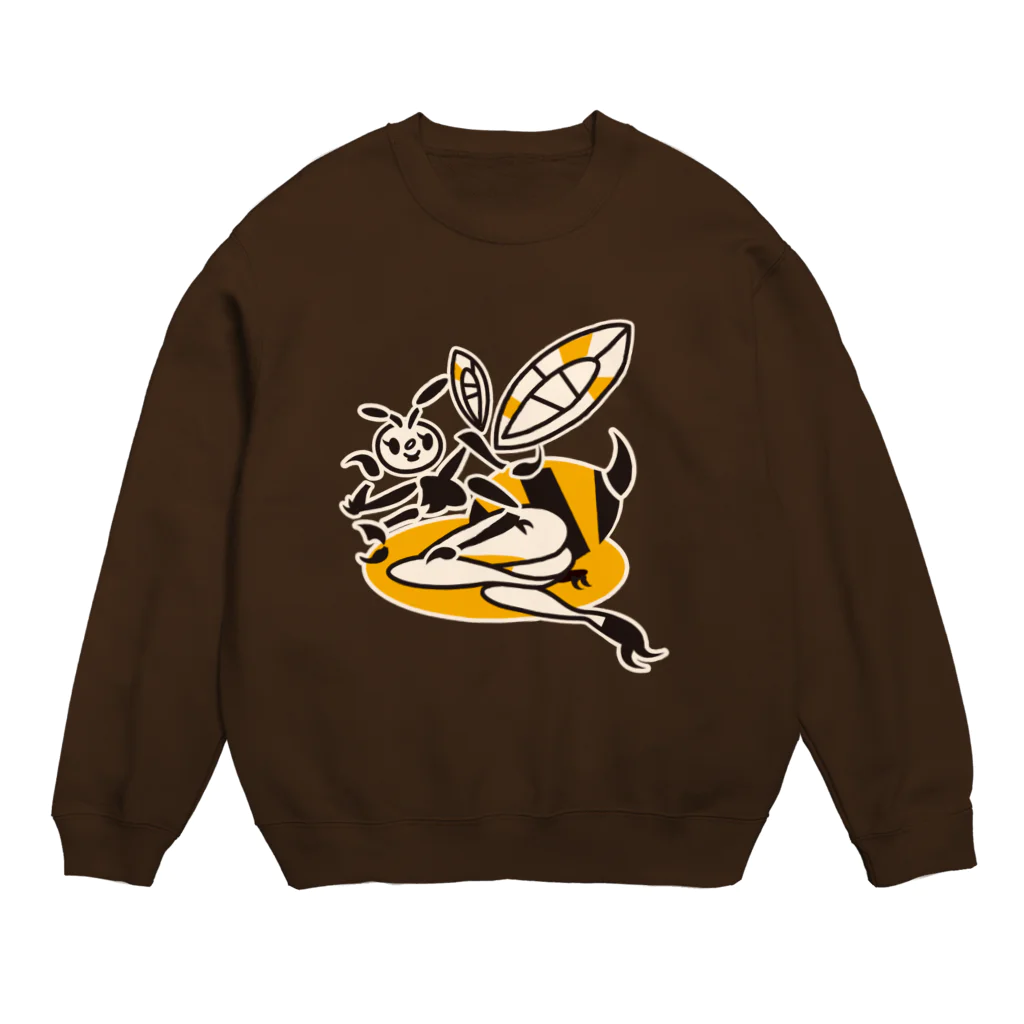 manaBeeの蜂ガール Crew Neck Sweatshirt