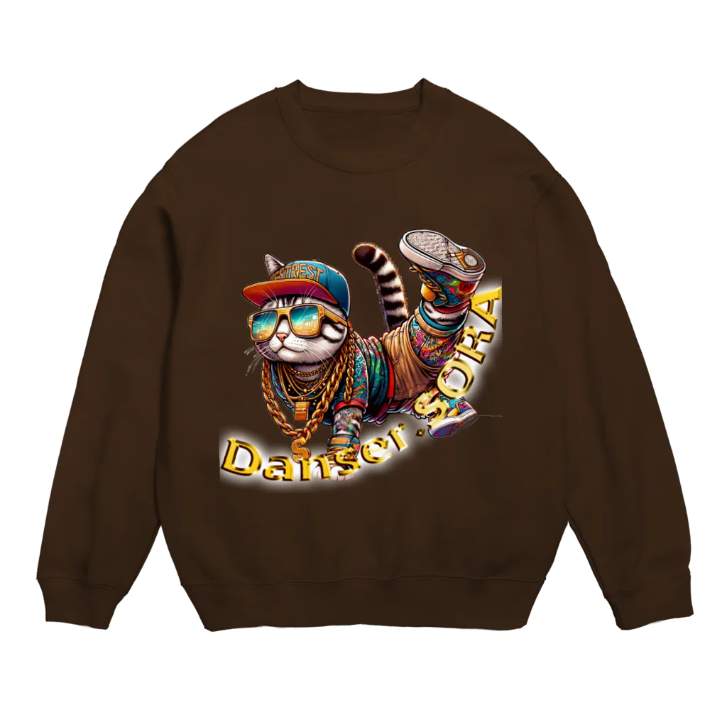 HIPHOPぬこ様のDanser.SORA(ダンサー・そら) Crew Neck Sweatshirt