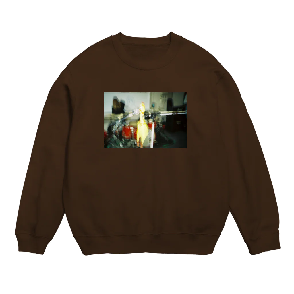 ぐるぐるもんじゃのチキンファッキンイエロー Crew Neck Sweatshirt