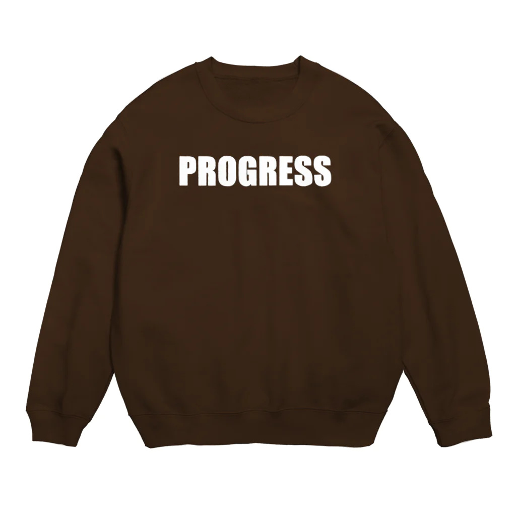 nostagraph_naoのPROGRESS白 Crew Neck Sweatshirt