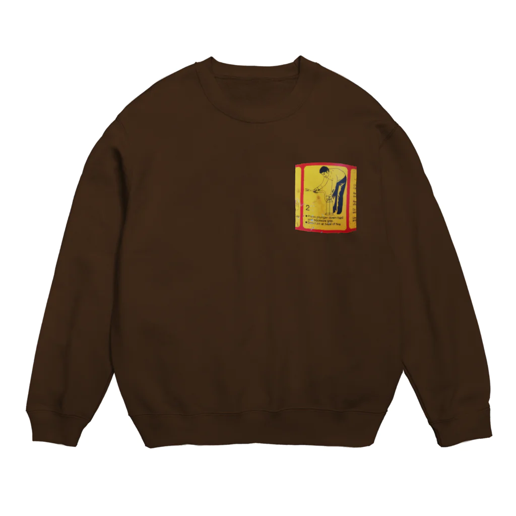 趣味の民藝の消火器注意書　Fire extinguisher notes Crew Neck Sweatshirt