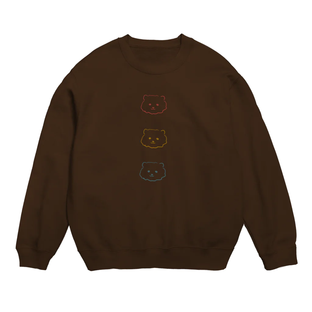 ゆるきものたちのパステルポメ信号 Crew Neck Sweatshirt