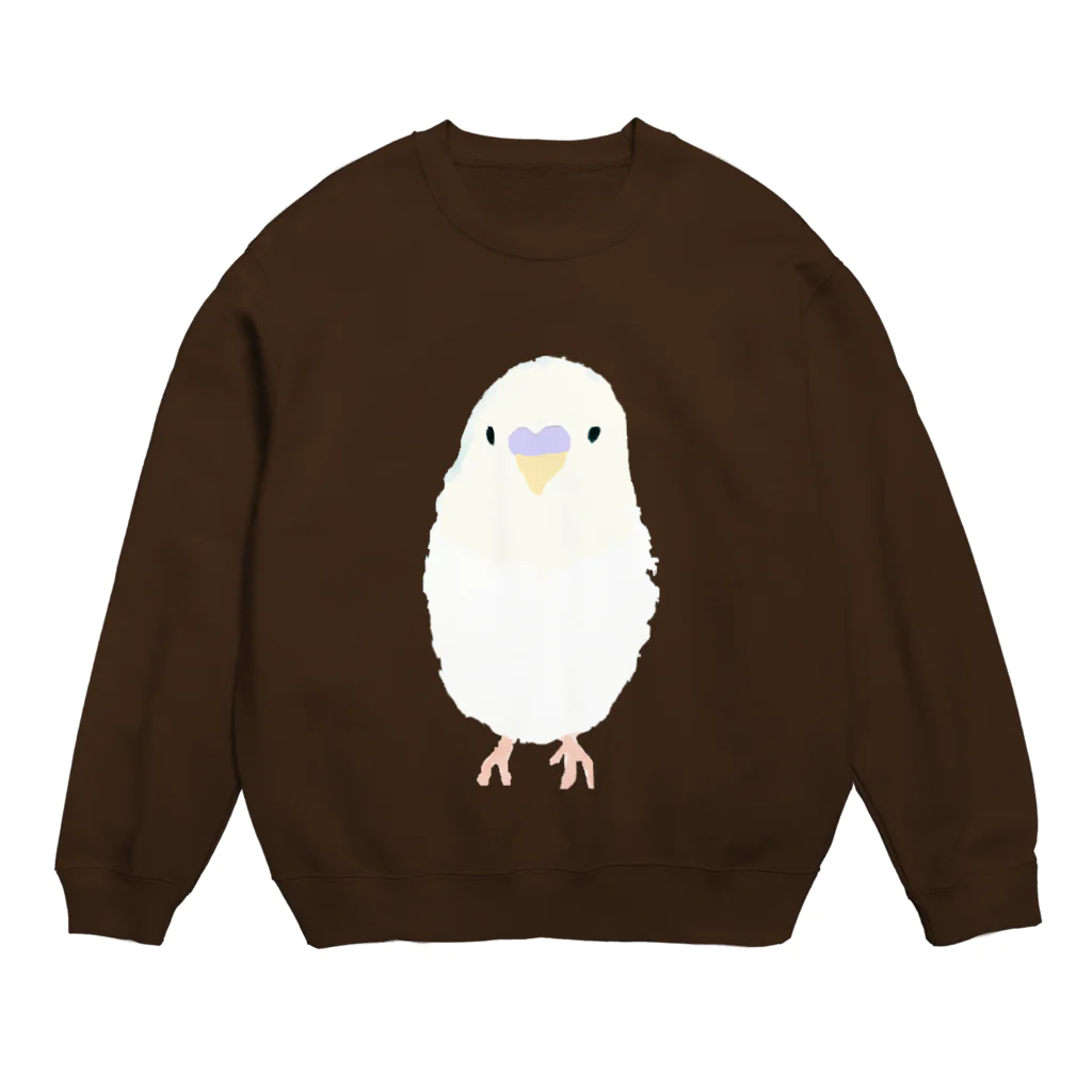 sucre usagi (スークレウサギ）の白いインコさん Crew Neck Sweatshirt