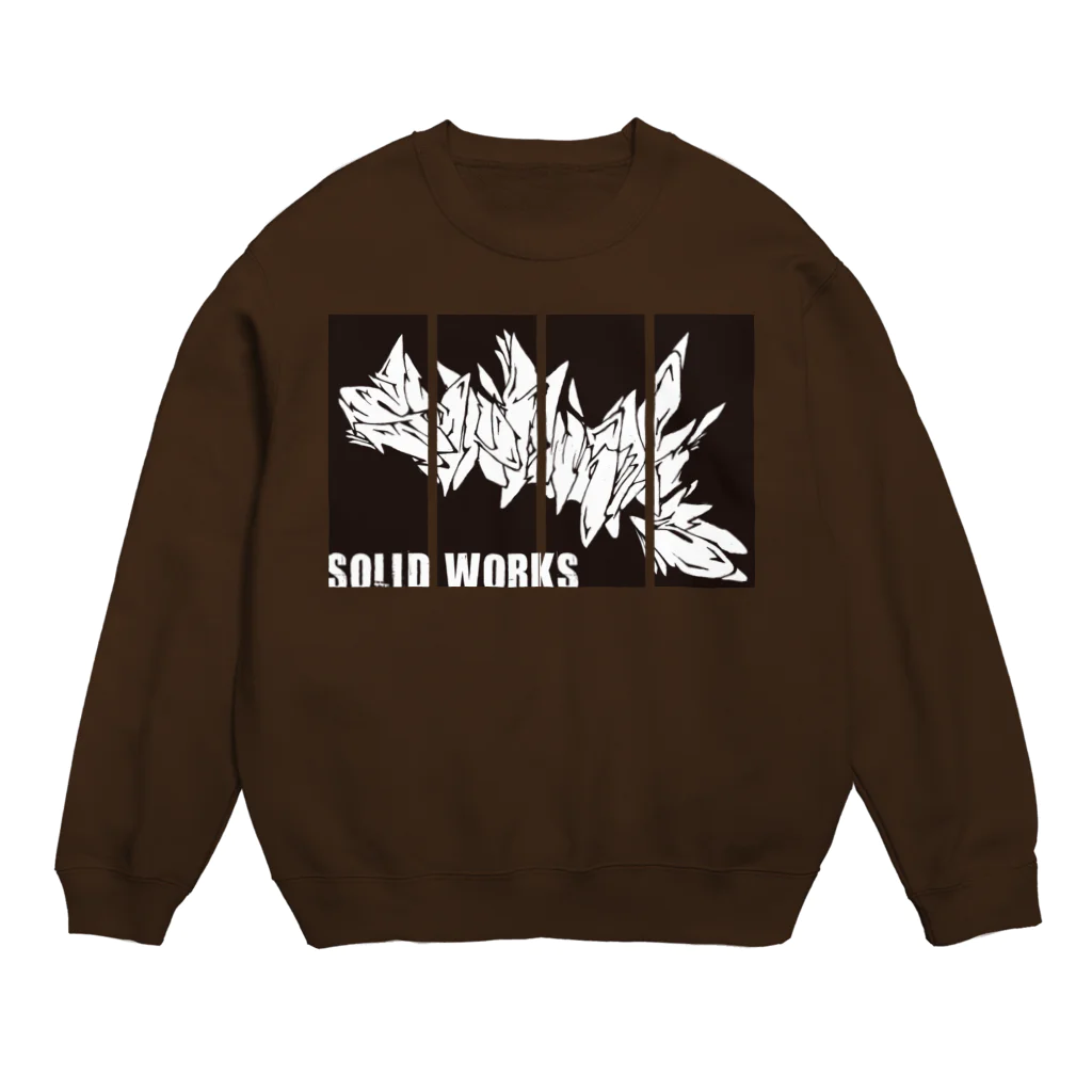 KENNY a.k.a. Neks1の"SOLID WORKS"-Full SIZE- Crew Neck Sweatshirt