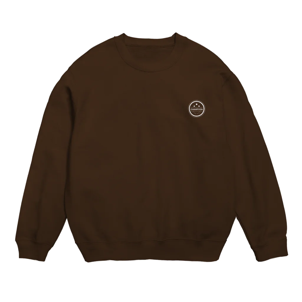 「ポニたん。」のお店のちゃんピヨんロゴ(ホワイト) Crew Neck Sweatshirt