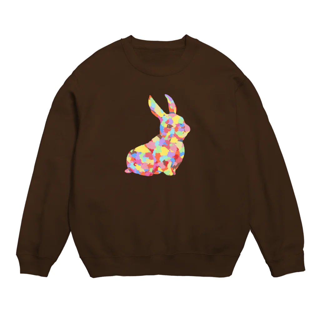 meiroのカラフルなウサギ Crew Neck Sweatshirt