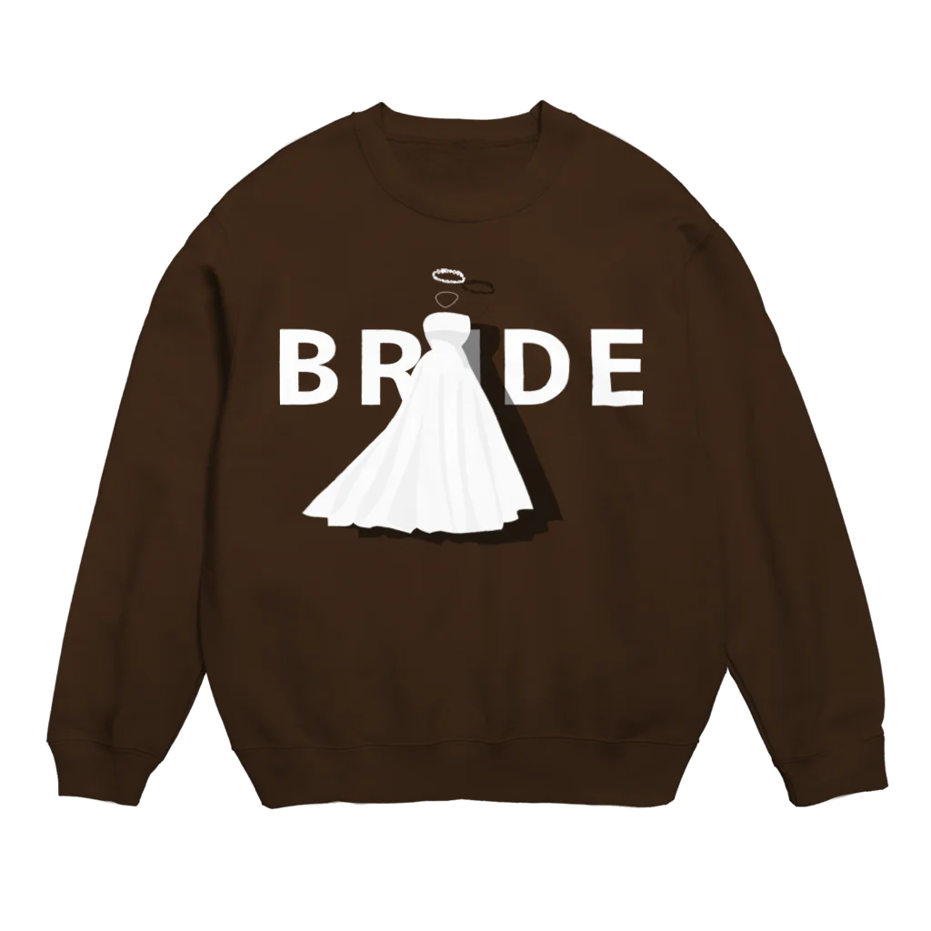 ペアTシャツ屋のシバヤさんのペア(BRIDE)ドレス_白_FW Crew Neck Sweatshirt