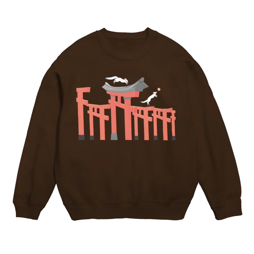 Amiの狐の手毬唄-鳥居- Crew Neck Sweatshirt