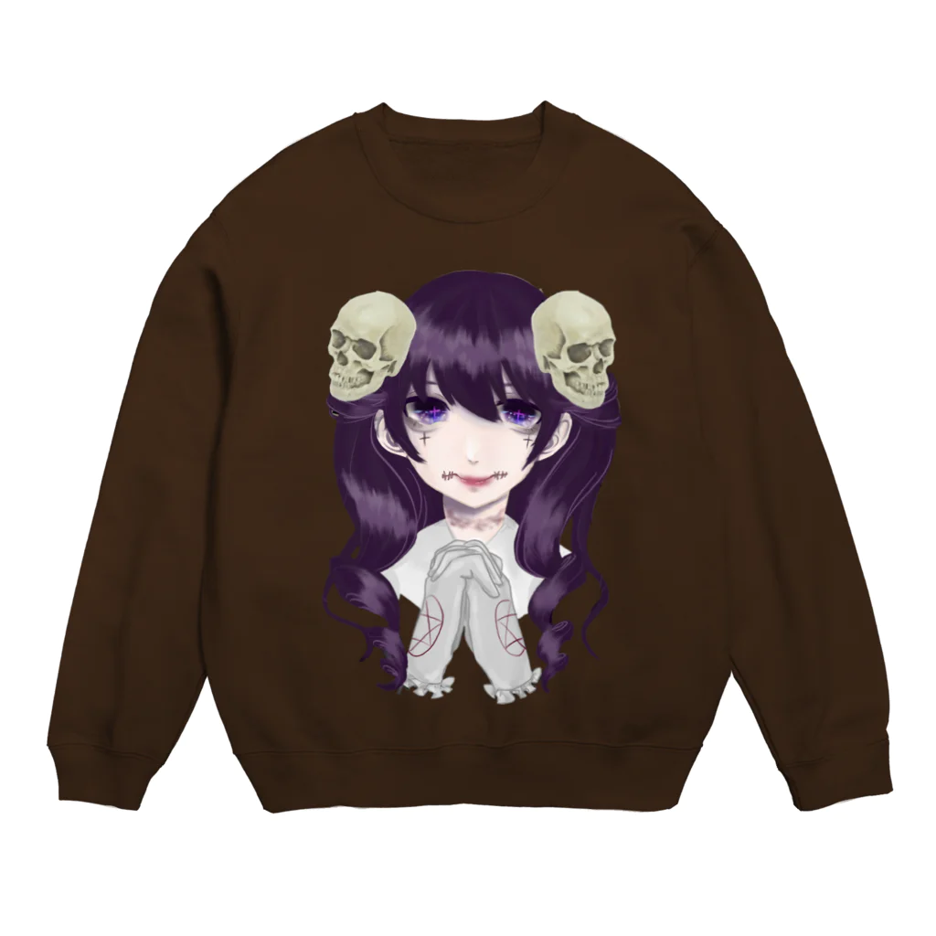 夢乃ぴあのおねがいちゃん Crew Neck Sweatshirt