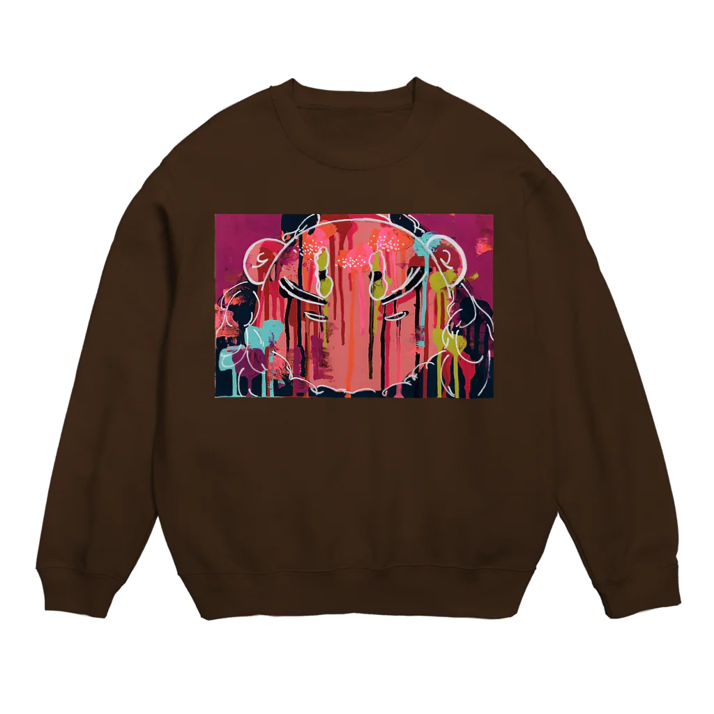 ローズピンク屋さんのまっさかさまガール Crew Neck Sweatshirt