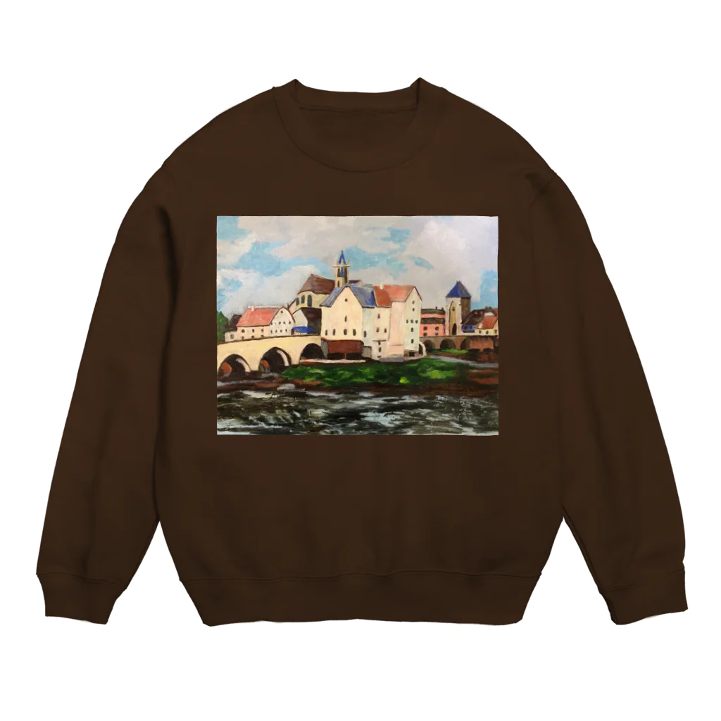 SJMavisの日本人アーティストとアルフレッド・シスレーに触発され光を放つ陰影：Japan Artist and Radiant Nuance inspired by Alfred Sisley Crew Neck Sweatshirt