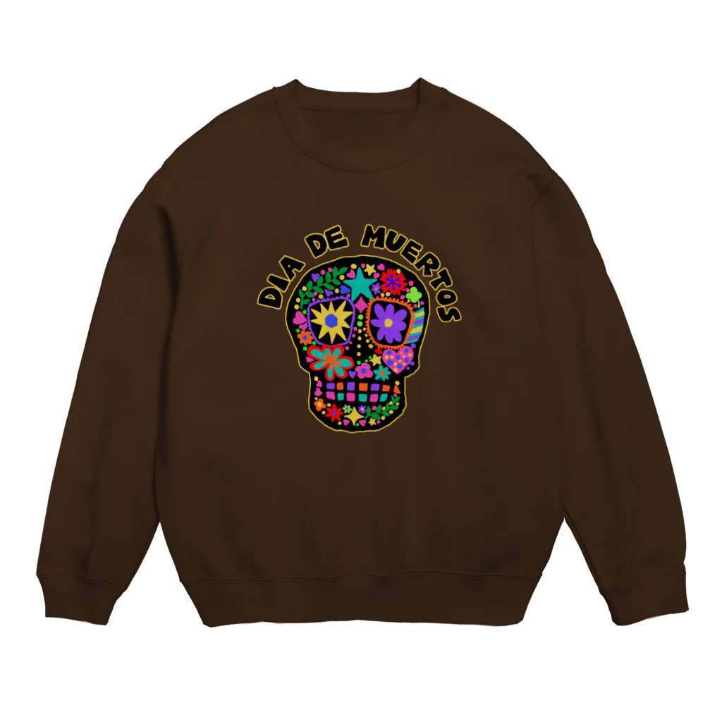 sandy-mのメキシコ風ドクロ Dia de muertos Crew Neck Sweatshirt