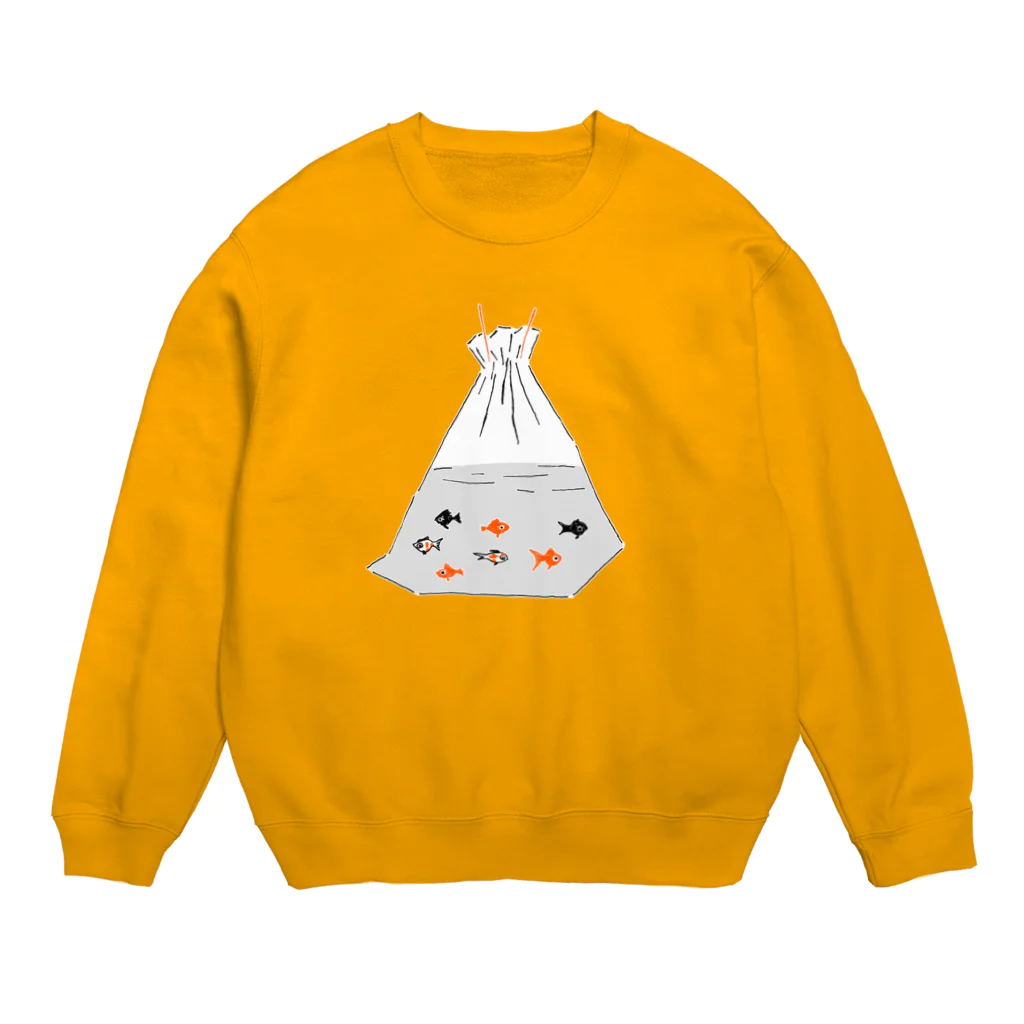 NIKORASU GOの祭りデザイン「金魚すくい」 Crew Neck Sweatshirt