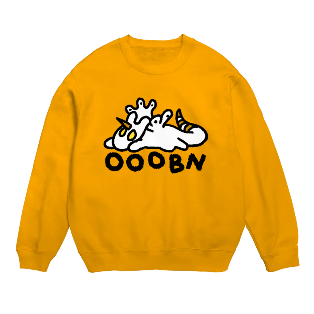 清く正しく美しくsuzuri支店のたれオオオバナ Crew Neck Sweatshirt