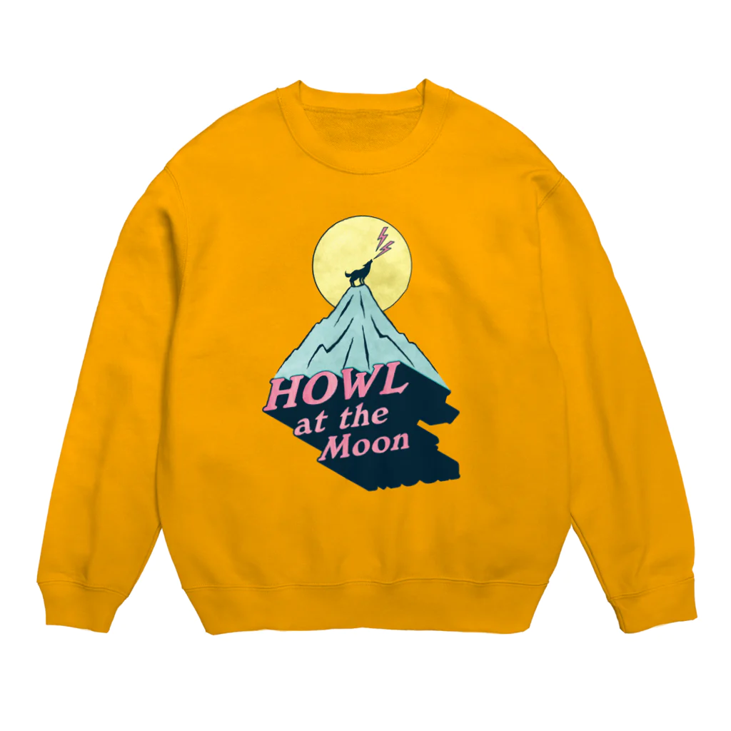 LONESOME TYPE ススの🌕月に吠える🐺（HOWL at the Moon） Crew Neck Sweatshirt