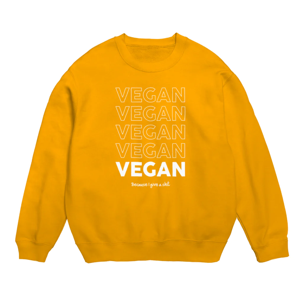Let's go vegan!のBecause I give a **** Crew Neck Sweatshirt
